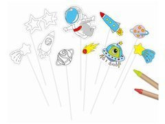 Kozmosz fotó kellékek színesre - 10 db.