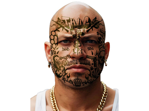 Thug Life tetoválás - 1 db.