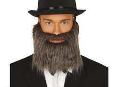 Szürke bajusz és szakáll - 1 db.