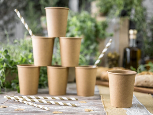 Fehér és arany csőszalmaszálak - 10 db.