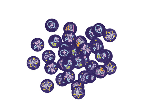 Disco Neon konfetti - 36 db.