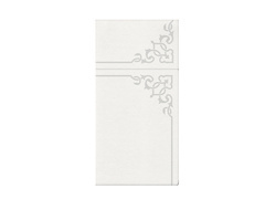 Evőeszköztartó zsebek Ezüst keret - 40 cm - 25 db.