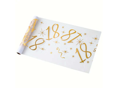 Nyomtatott asztali futó dekoráció 18. születésnapra - 28 cm x 5 m - 1 db.