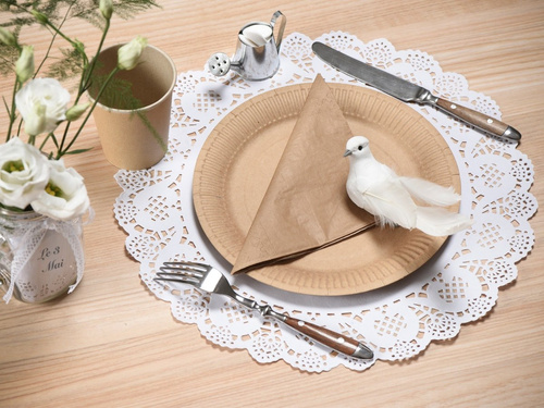 3 rétegű szalvéta 33 cm, barna - 20 db.