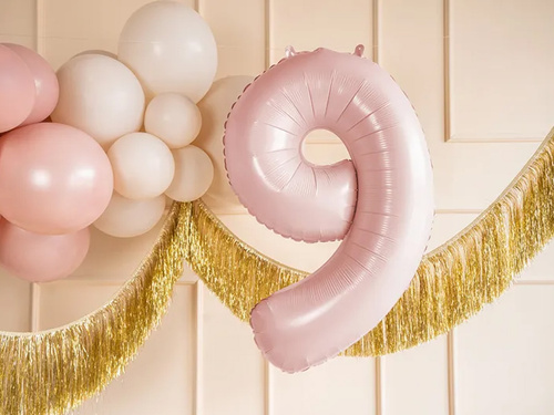 Fólia lufi világos rózsaszín szám 9 - 72 cm - 1 db.