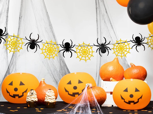 Pókháló és pók füzér - 1 db.