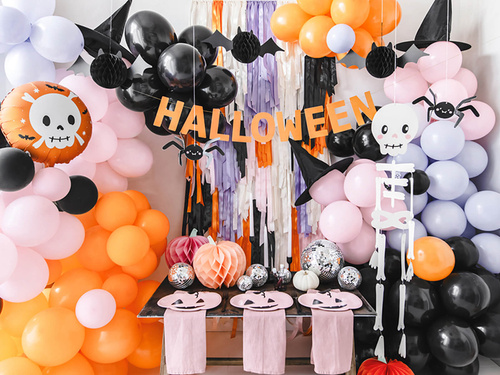 Függő dekoráció Pókok Halloweenre - 5 db.