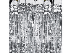 Függöny - ezüst ajtófüggöny - 100 x 250 cm