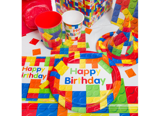 Születésnapi terítő blokkok - 213x137 cm - 1 db.