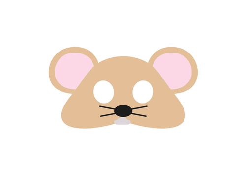 Filc maszk egér - 1 db.