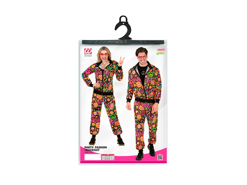 Party jelmez - neon béke és szeretet a hippi számára (tréningruha)