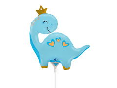 Kék dinoszaurusz pálcikás fólialufi - 26x27 cm - 1 db.