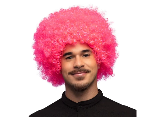 Afro rózsaszín paróka - 1 db.