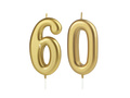 Arany számgyertyák - 60 - 2 db.