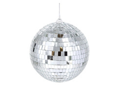 Ezüst tükör diszkógömb - 15 cm - 1 db.