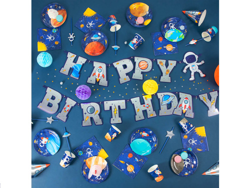 Boldog születésnapot Cosmos banner - 220 cm - 1 db.