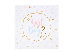 Lány vagy fiú szalvéták? babaköszöntőhöz - 33 cm - 20 db.