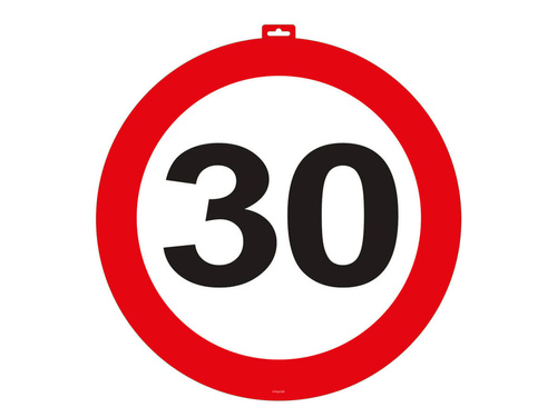 Ajtódíszítés tiltó tábla 30 - 1 db.