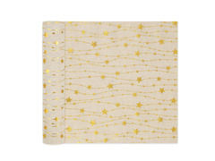 Asztali futó dekoráció Golden stars - bézs - 28 cm x 275 cm - 1 db.