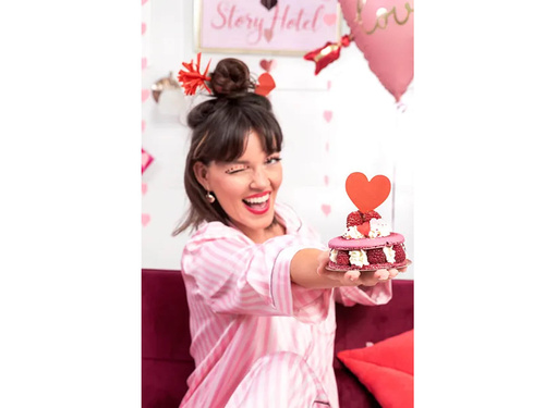 Süti szedő szívek piros - 6 db.