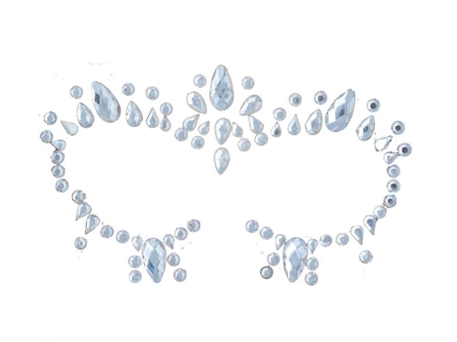 Öntapadós arcképmatricák ezüst - 1 op.