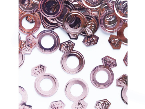 Konfetti eljegyzési gyűrűk rózsaarany - 15g.