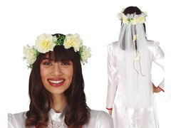 Füzér virágokkal és fátyollal - 1 db.