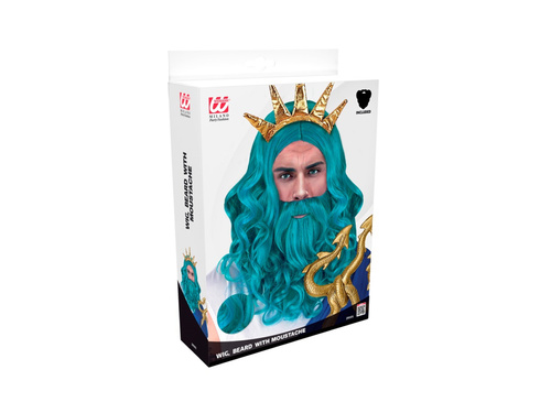 Poszeidón/Neptunusz paróka szakállal és bajusszal