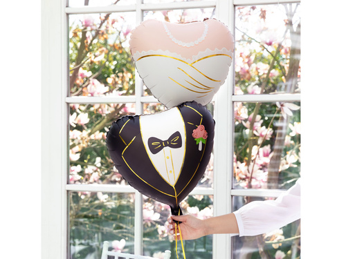 Menyasszony és vőlegény fólialufi - 45 cm - 1 db.