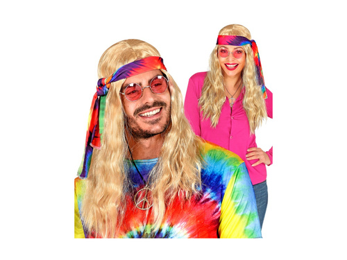 Szőke hippi paróka fejpánttal