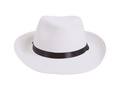 Gengszterkalap fehér, fekete csővel - 1 db.