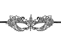 Csipke farsangi maszk fekete - 1 db.