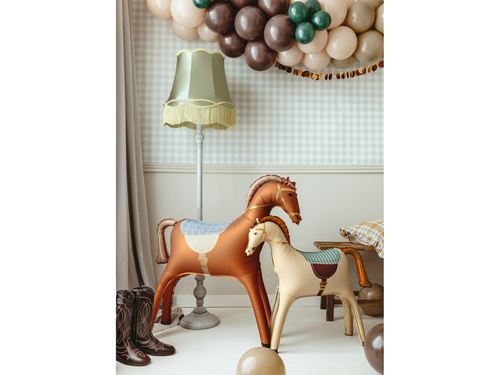 Bézs színű ló álló fólialufi - 86,5x73 cm - 1 db.