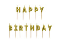 Pikers gyertyák Boldog születésnapot tábla - arany
