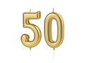 Arany számgyertyák - 50 - 2 db.