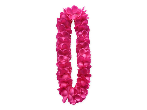 Hawaii szatén rózsaszín nyaklánc - 120 cm - 1 db.