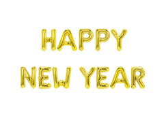 Boldog új évet arany fólialufi - 40 cm magas