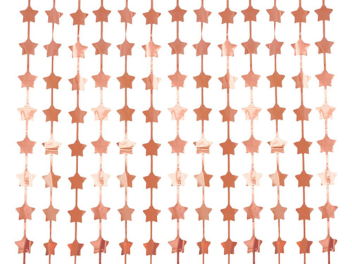 Rózsaarany metálfüggöny - 100 x 200 cm