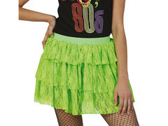 Csipke szoknya neonzöld