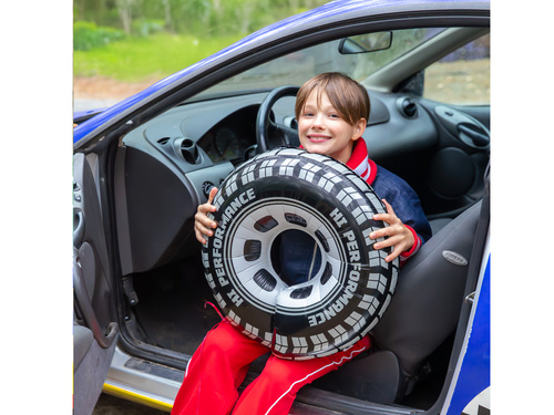 Versenyautó kerék fólialufi - 68x75 cm - 1 db.