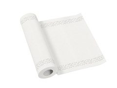 Asztali futó dekoráció Silver Frame - 40 cm x 24 m - 1 db.