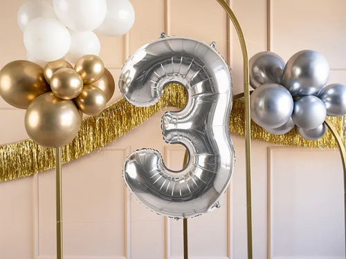 Fólia lufi 3 ezüst - 72 cm - 1 db.