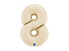 8-as szatén krémszínű fólialufi - 26" - 1 db.