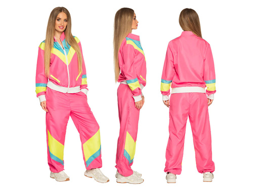 Disco tréningruha rózsaszín jelmez nőknek - 1 db.