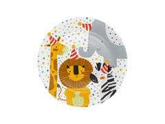 Szafari születésnapi papírtányérok - 23 cm - 8 db.