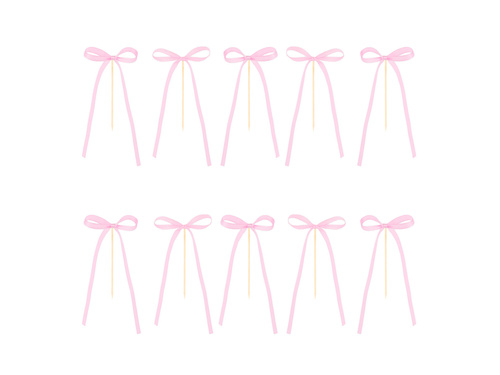 Cake Cupcake Picks - rózsaszín - 10 db.