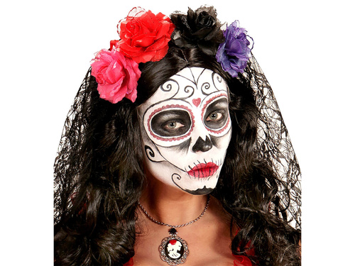 Piros rózsás kitűző - 1 db.