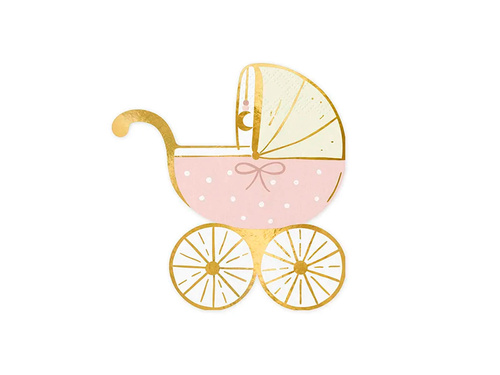 Rózsaszín trolley szalvéta - 14 x 15 cm - 20 db.