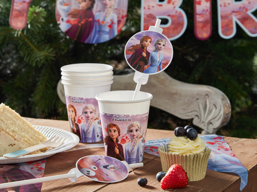 Születésnapi szívószálak Frozen 2 - Ice Age 2 - 4 db.