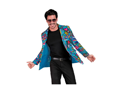 A 80-as évek parti dzseki - türkizkék és világoskék